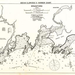 Antique Branford Connecticut Chart Print Vintage Map Art - thumbnail 3