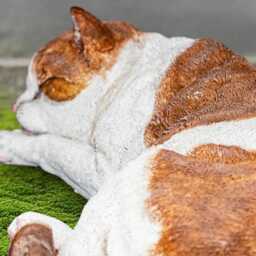 Concrete Cat Statue Cement Kitten Sculpture Outdoor Memorial Figurine Handmade Kitty Ornament Stone Pet Garden Decor Kitty Lover Gift - thumbnail 4