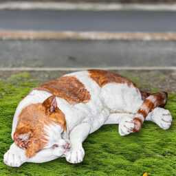 Concrete Cat Statue Cement Kitten Sculpture Outdoor Memorial Figurine Handmade Kitty Ornament Stone Pet Garden Decor Kitty Lover Gift - thumbnail 3