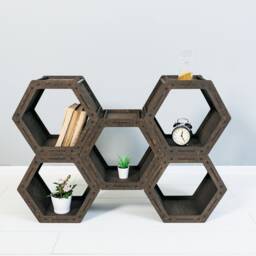 Room Divider, Hexagon Shelves, Honeycomb Shelf, Geometric Floating Shelves, Bookcase, Modular Shelving, Custom Shelves - thumbnail 3