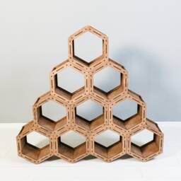 Room Divider, Hexagon Shelves, Honeycomb Shelf, Geometric Floating Shelves, Bookcase, Modular Shelving, Custom Shelves - thumbnail 2