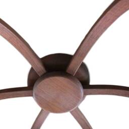 Domus Teak Wood Ceiling Lamp Midcentury 6 Lights Chandelier - thumbnail 2