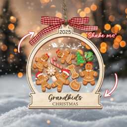Custom Grandkids Christmas Ornament, Gingerbread Family Ornament For Grandparents, Grandma Perfect Batch Keepsake, Xmas Gift - thumbnail 3