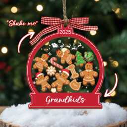 Custom Grandkids Christmas Ornament, Gingerbread Family Ornament For Grandparents, Grandma Perfect Batch Keepsake, Xmas Gift - thumbnail 2