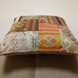 Patchwork Kilim Pillow 20 X20 Inches Multicolor Kilim Pillow Cover Handmade Wool Cushion Sofa Cover - thumbnail 3