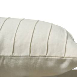 Ivory Linen Pleated Textured Pillow Cover, Lumbar Pillow, Off White Cushion, Decorative Housewarming Gift Hostess Bed - thumbnail 3