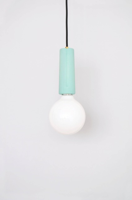 Ceramic Sconce, Modern Lighting Rustic Pendant Light, Turquoise Lamp - image 1