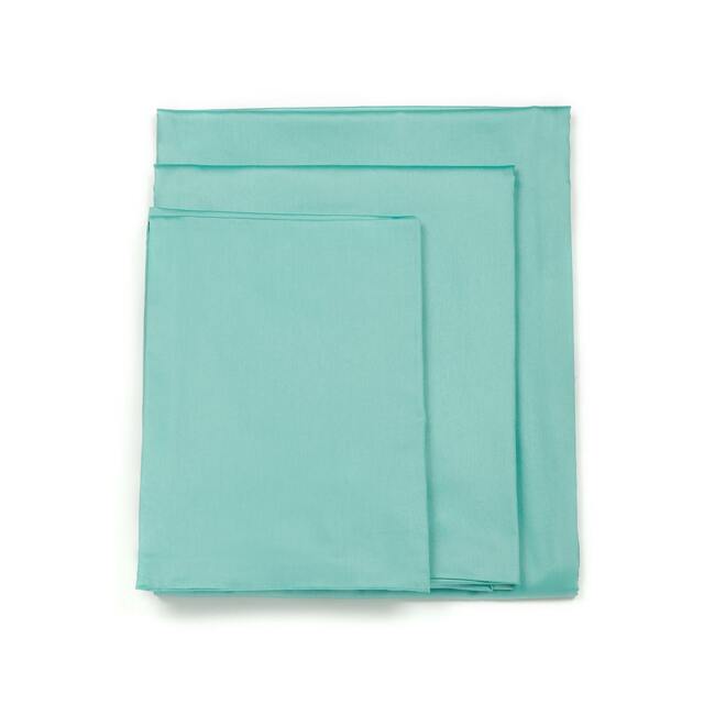 Oeko-Tex Standard Certified Crisp Percale 100% Cotton Powder Blue 4 Pcs Sheet Set