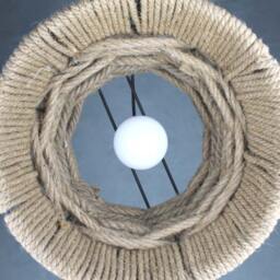 Hemp Rope Pendant Light Hand Woven Rustic Ceiling Lamp - thumbnail 3