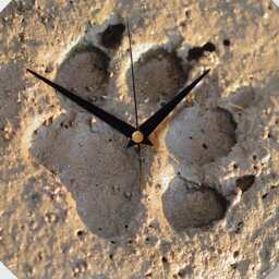 Paw Print Wall Clock - Beach Sand Photo, Dog Lover Gift - thumbnail 3