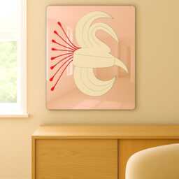 Floral Bloom Mirror - Wavy Acrylic Mirror Wiggly Heart Amorphic Retro Object, Wall Art - thumbnail 2