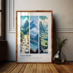 Corno Grande Hiking Poster Gran Sasso National Park Print - thumbnail 1