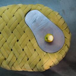 Woven Knot Upholstered Bench, Textile Cushion Seat - thumbnail 3