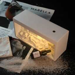 Gypsum Castle Diffuser Lamp Aromatherapy Led Desk Light - thumbnail 3