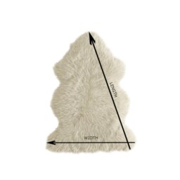 Brown Cream Sheepskin Rug - Genuine Lamb Fur Pelt - 125x85cm - thumbnail 2