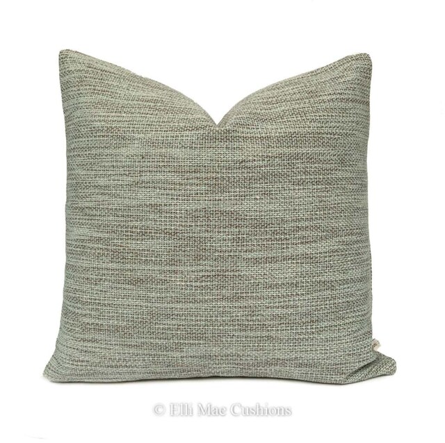 Luxury Designer Blue Green Weave Fabric Cushion Pillow Throw Cover - image 1
