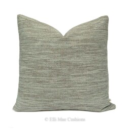 Luxury Designer Blue Green Weave Fabric Cushion Pillow Throw Cover - thumbnail 1