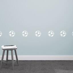 Soccer Ball Wall Decal - Repeatable Sports Pattern, Kids Playroom Decor - thumbnail 2