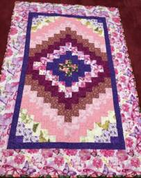 Pink Quilted Crib Quilt/Purple Baby Quilt/Baby Bedding/Newborn Gift Ideas/Baby Shower Gift/40 X 59 In/Nursery Quilt/Butterfly Quilt
