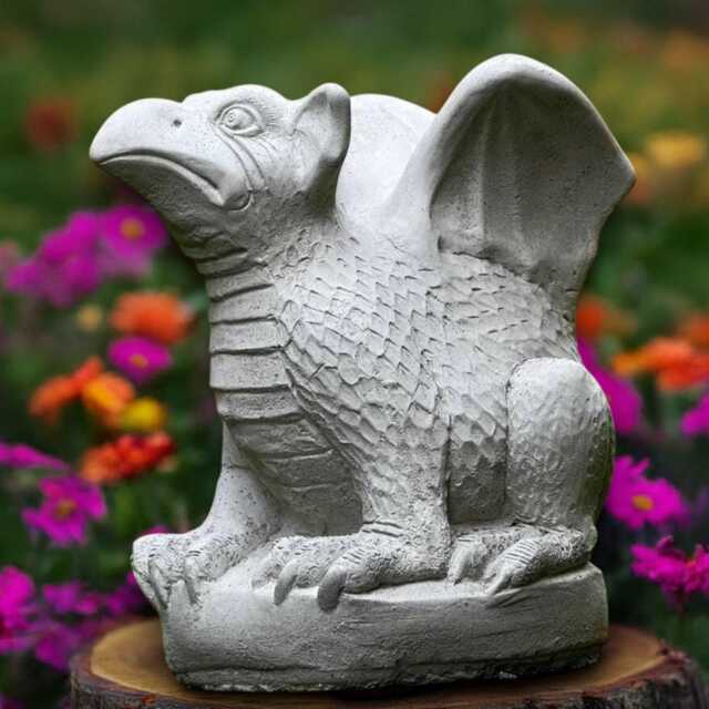 Outdoor Gargoyle Sculpture Gothic Statue Stone Griffin Figurine Handmade Greffin Decoration Gargoyle Lover Gift Garden Ornament - image 1