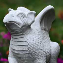 Outdoor Gargoyle Sculpture Gothic Statue Stone Griffin Figurine Handmade Greffin Decoration Gargoyle Lover Gift Garden Ornament - thumbnail 3