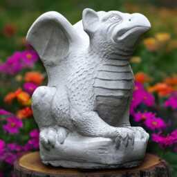 Outdoor Gargoyle Sculpture Gothic Statue Stone Griffin Figurine Handmade Greffin Decoration Gargoyle Lover Gift Garden Ornament - thumbnail 2