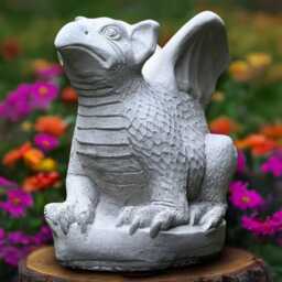 Outdoor Gargoyle Sculpture Gothic Statue Stone Griffin Figurine Handmade Greffin Decoration Gargoyle Lover Gift Garden Ornament - thumbnail 4