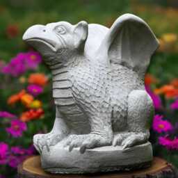 Outdoor Gargoyle Sculpture Gothic Statue Stone Griffin Figurine Handmade Greffin Decoration Gargoyle Lover Gift Garden Ornament - thumbnail 1