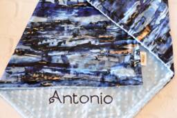 Minky Baby Blanket Personalized Blanket-Personalized Girl Minky Baby Blanket-Navy Gold Blanket-Baby Blanket-Tribal Blanket