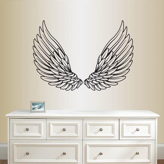 In-Style Decals Wall Vinyl Decal Home Decor Art Sticker Angel Wings Or Eagle Bird Kids Bedroom Living Room Removable Mural Design 2102 - image 1