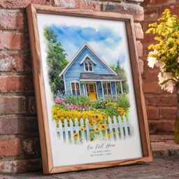 Home Portrait, House Painting, Housewarming Gift, Our First Home, Sweet Realtor Closing Watercolor - thumbnail 2