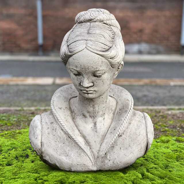 Amazing Woman Statue Concrete Girl Sculpture Cement Face Figurine Outdoor Head Ornament Handmade Decor Front Door Art Face Lover Gift - image 1