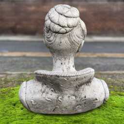 Amazing Woman Statue Concrete Girl Sculpture Cement Face Figurine Outdoor Head Ornament Handmade Decor Front Door Art Face Lover Gift - thumbnail 4