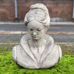 Amazing Woman Statue Concrete Girl Sculpture Cement Face Figurine Outdoor Head Ornament Handmade Decor Front Door Art Face Lover Gift - thumbnail 1