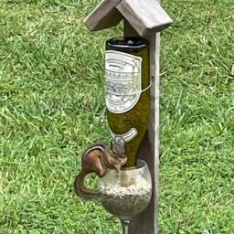 Wine Bottle Bird Feeder, Feeder - thumbnail 4