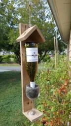 Wine Bottle Bird Feeder, Feeder - thumbnail 1