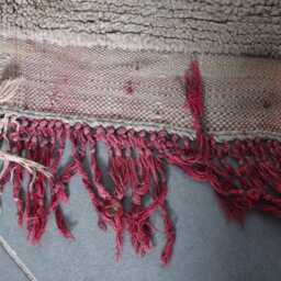 Vintage Moroccan Rug 135x80cm - 4.4x2.6 Ft - Subtle Boho Checker Pattern - Handmade Berber Wool Carpet - thumbnail 4