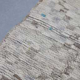 Vintage Moroccan Rug 135x80cm - 4.4x2.6 Ft - Subtle Boho Checker Pattern - Handmade Berber Wool Carpet - thumbnail 3