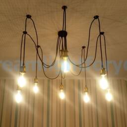 Octopus Chandelier 8 Bronze Pendants Light Spider Bespoke Pendant Lighting Kitchen Island Chandelier Industrial Lamp Light - thumbnail 3