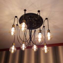 Octopus Chandelier 8 Bronze Pendants Light Spider Bespoke Pendant Lighting Kitchen Island Chandelier Industrial Lamp Light