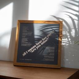 Personalised Metallic Foil Song Lyrics Print - Anniversary Gift - thumbnail 2