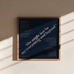 Personalised Metallic Foil Song Lyrics Print - Anniversary Gift - thumbnail 1
