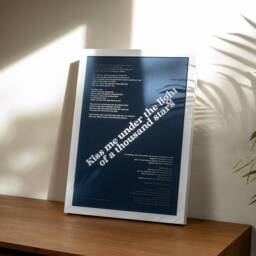 Personalised Metallic Foil Song Lyrics Print - Anniversary Gift - thumbnail 3