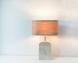 Natural Oak Table Lamp Shade, Scandinavian Decor Bedside Lamp, Mid Century Office