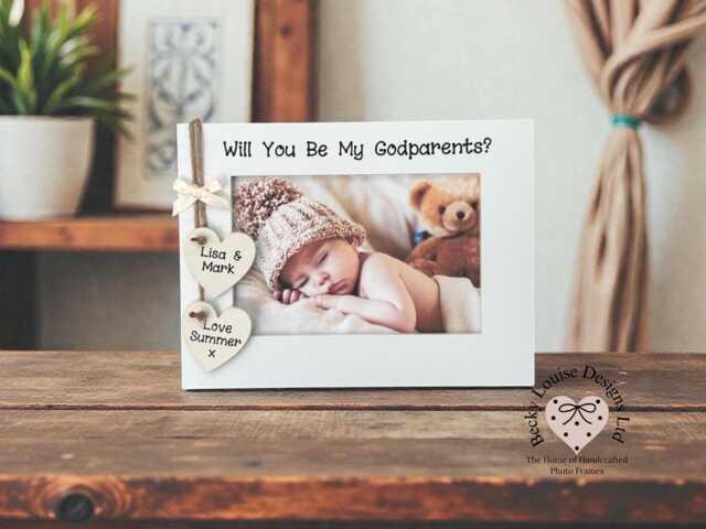 Will You Be My Godparents? Personalised Photo Frame Gift - image 1