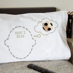 Football Dreams Pillowcase For Footie Fans From Twisted Twee's Celebrated Sports Fun Headcase Range - Personalisation Available - thumbnail 2