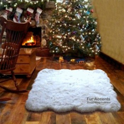 Faux Fur Sheepskin Rug - Plush Shag Area Rug, Animal Friendly - thumbnail 1