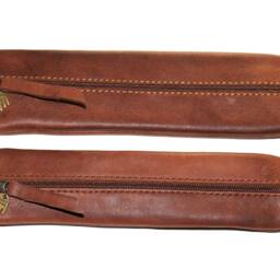 Small Leather Pen Case For 2 Pens Elegant Also For Men Holder Handmade Gift Office - thumbnail 4