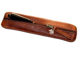 Small Leather Pen Case For 2 Pens Elegant Also For Men Holder Handmade Gift Office