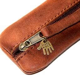 Small Leather Pen Case For 2 Pens Elegant Also For Men Holder Handmade Gift Office - thumbnail 2